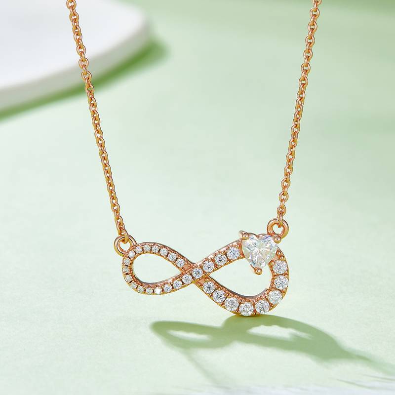 心形无限的爱PendantS925银Moissanite厘石D级0.91ct